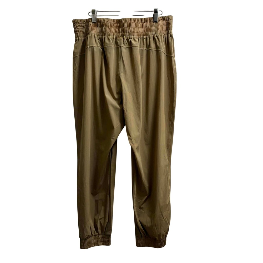 Halara Joggers Womens XL Petite Tan High Waisted Smocked Athleisure Active Pants